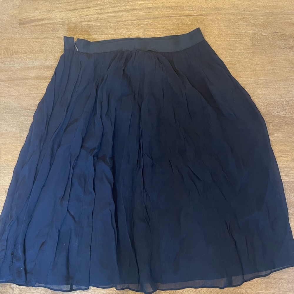 J.Crew navy midi skirt, size four
